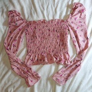 3for30- Off Shoulder Floral Crop Top